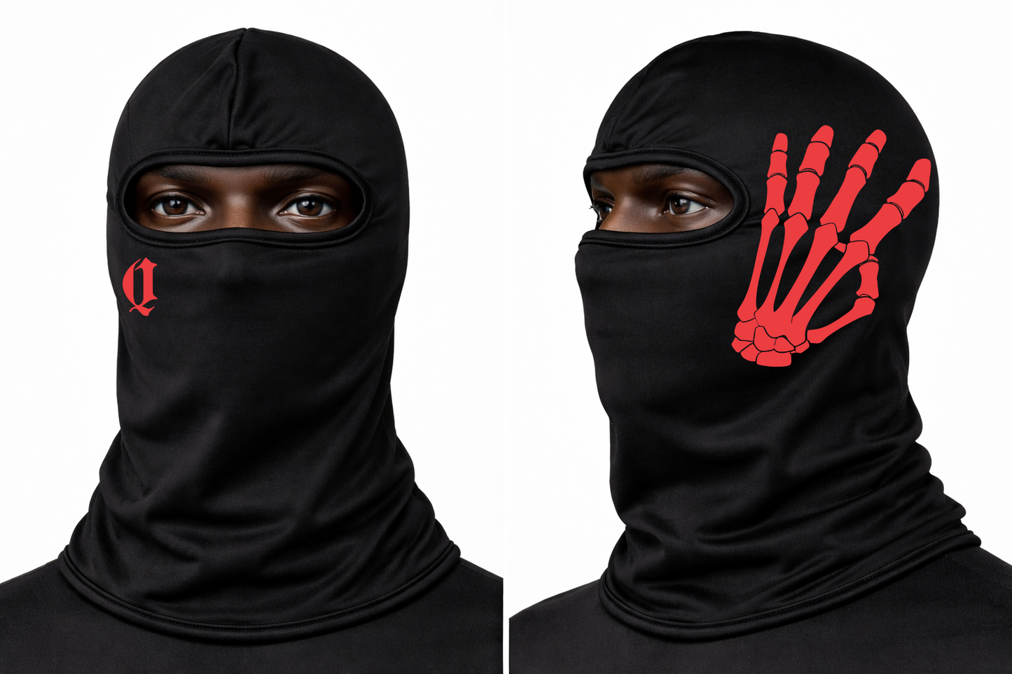 CAGOULE Q - NOIR & ROUGE